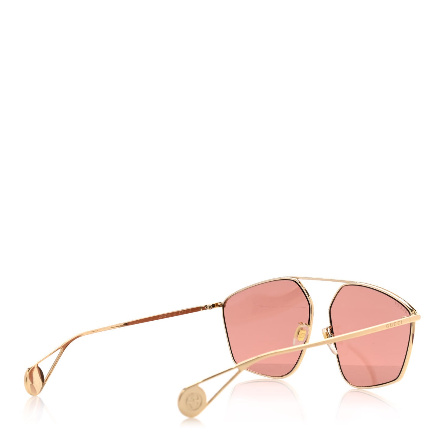 Square Frame GG0437SA Sunglasses Gold