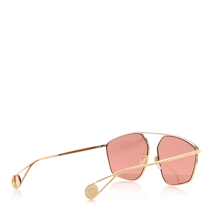 Gucci Square Frame GG0437SA Sunglasses Gold 4 of 9