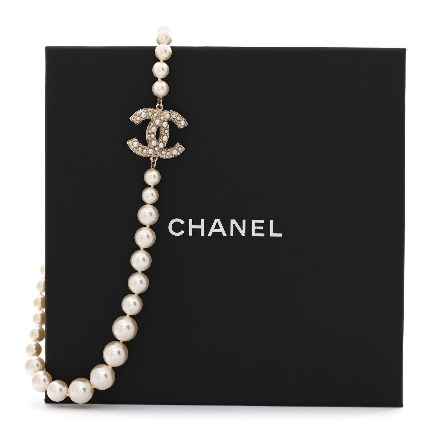 Chanel Pearl CC 100th Anniversary Necklace Light Gold 7 of 7