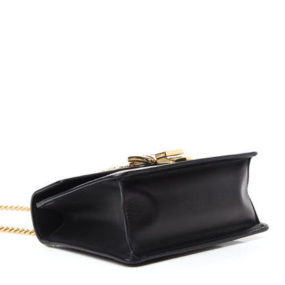 Gucci Calfskin Mini Sylvie Chain Shoulder Bag Black 4 of 10