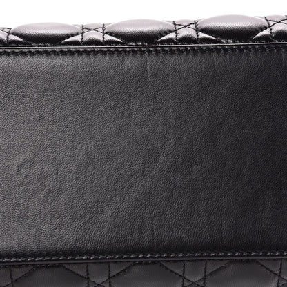 Christian Dior Lambskin Cannage Medium Lady Dior Black 10 of 12