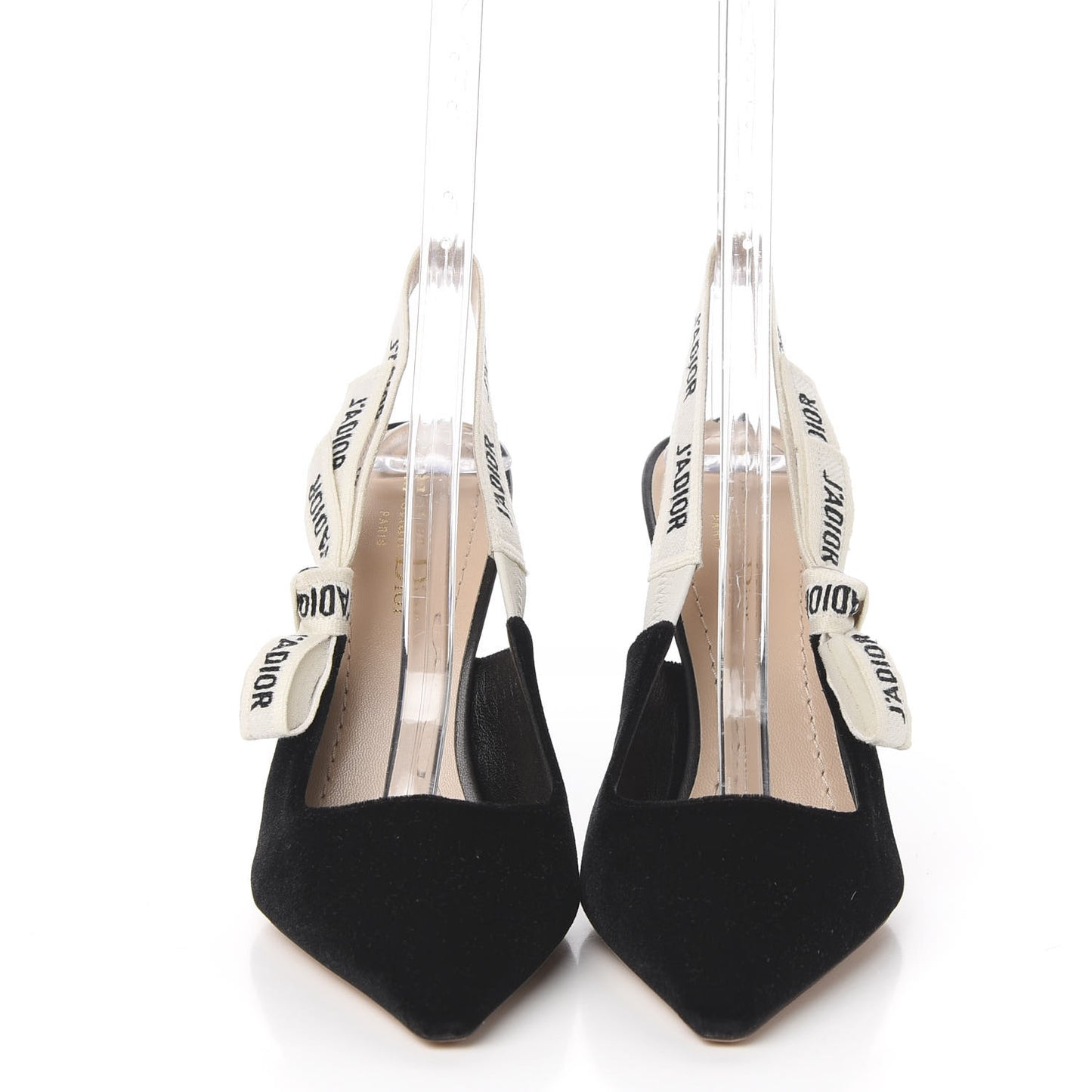Velvet Ribbon J'Adoir Slingback 100mm Pumps 38 Black