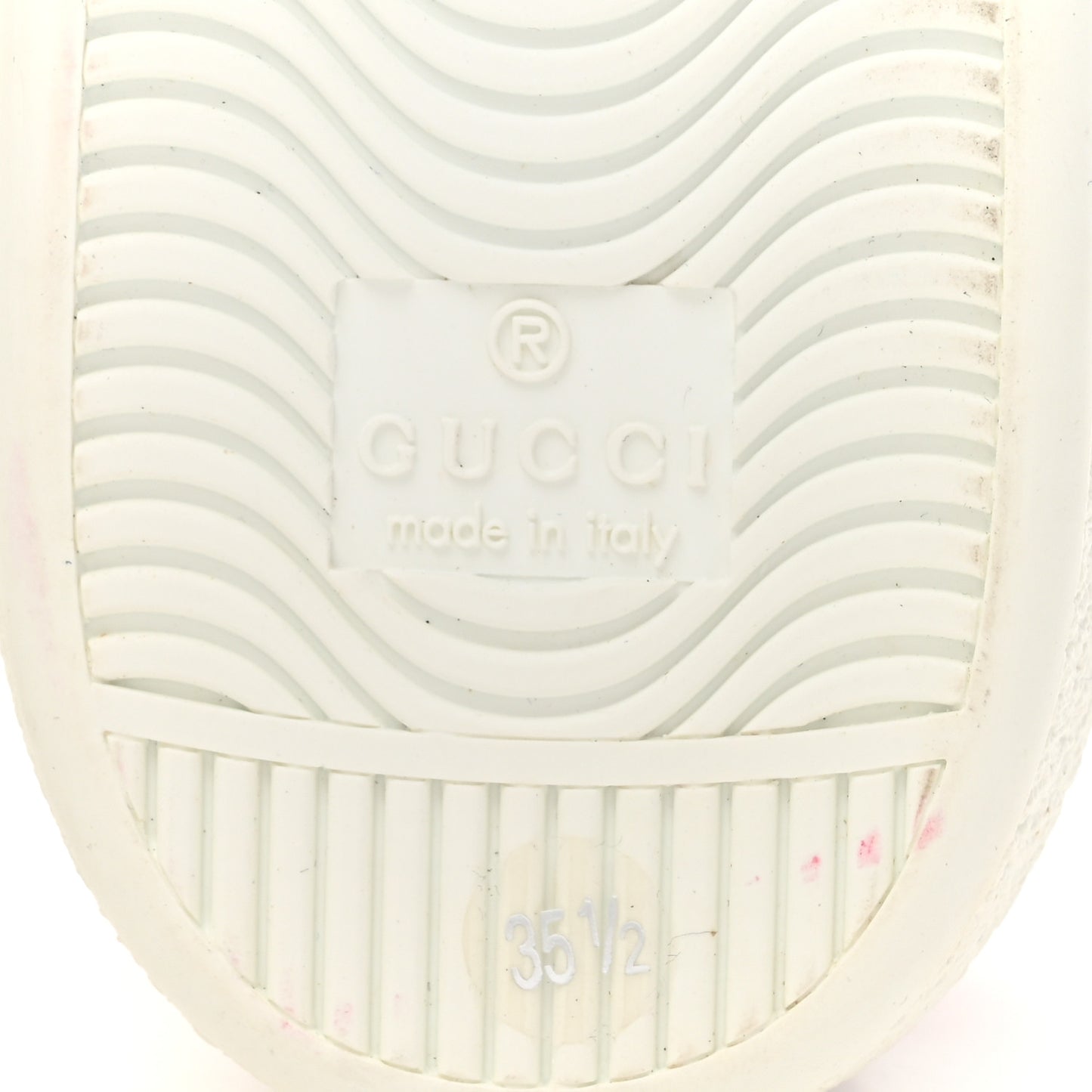 Calfskin Interlocking G Womens New Ace Sneakers 35.5 White Red Flame Green