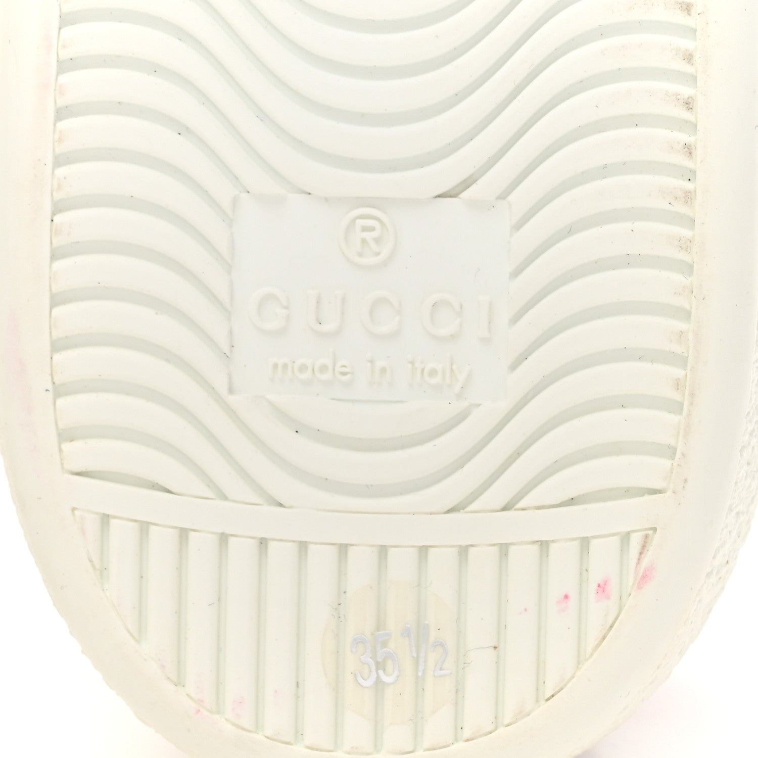Gucci Calfskin Interlocking G Womens New Ace Sneakers 35.5 White Red Flame Green 9 of 13