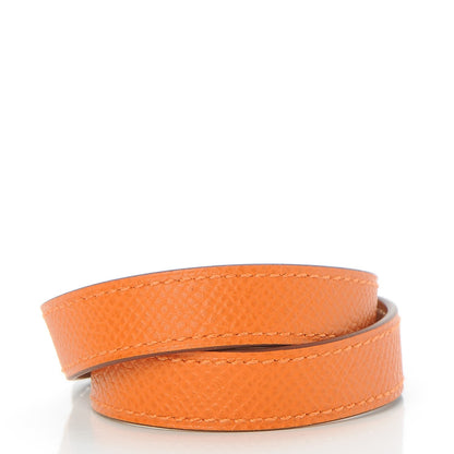 Hermes Epsom Kelly Double Tour Bracelet S Orange 3 of 6