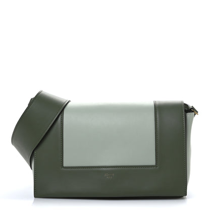 Celine Shiny Smooth Calfskin Medium Frame Shoulder Bag Olive Pastel Green 1 of 9