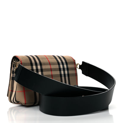 Burberry Vintage Check Hackberry Crossbody Bag Archive Beige Black 3 of 10