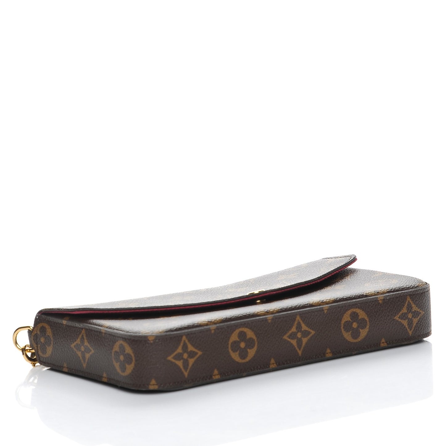 Monogram Pochette Felicie Chain Wallet Fuchsia