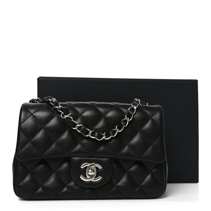 Chanel Lambskin Quilted Mini Rectangular Flap Black 11 of 11