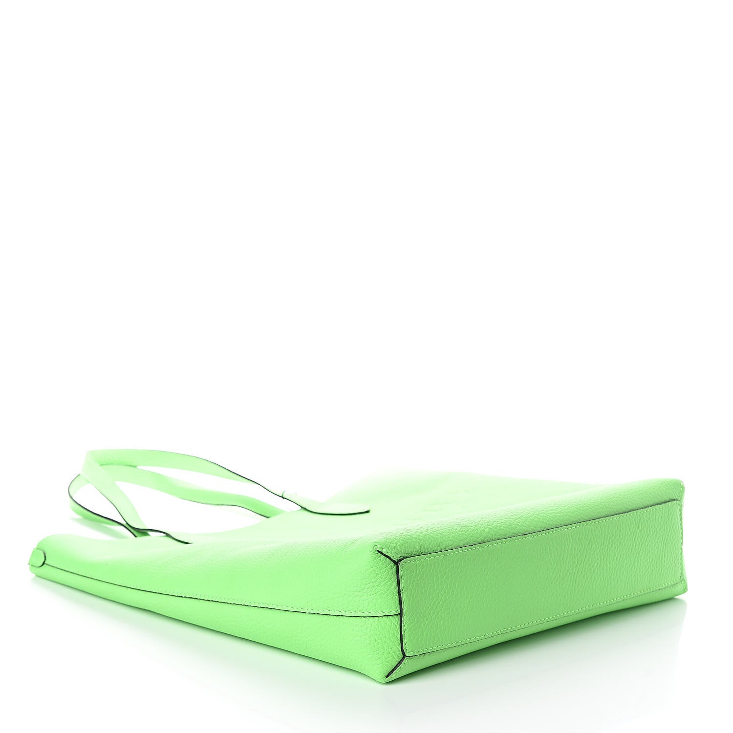 Burberry Grainy Calfskin Remington Tote Neon Green 4 of 9