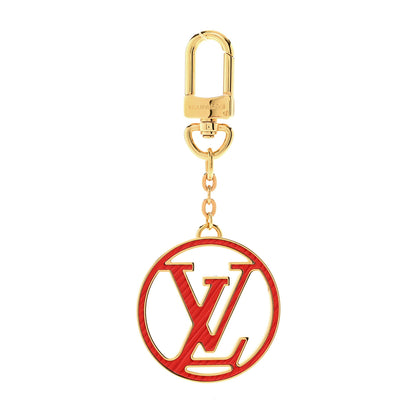 Louis Vuitton Epi LV Circle Bag Charm Key Holder Red Pink 1 of 5