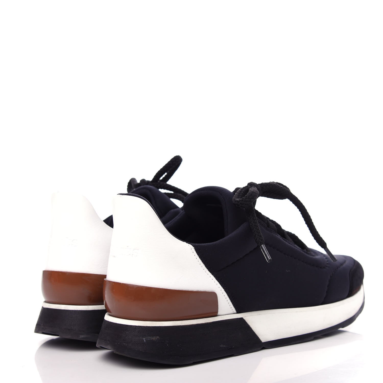 Hermes Technical Canvas Womens Miles Sneakers 36 Marine White 4 of 12
