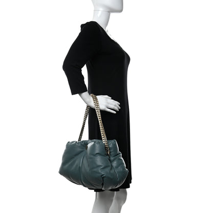 Proenza Schouler Lambskin Puffy Tobo Chain Shoulder Bag Orion Blue 2 of 10