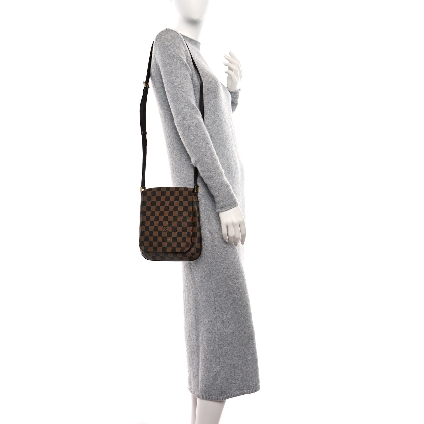 Damier Ebene Musette Salsa Long Strap