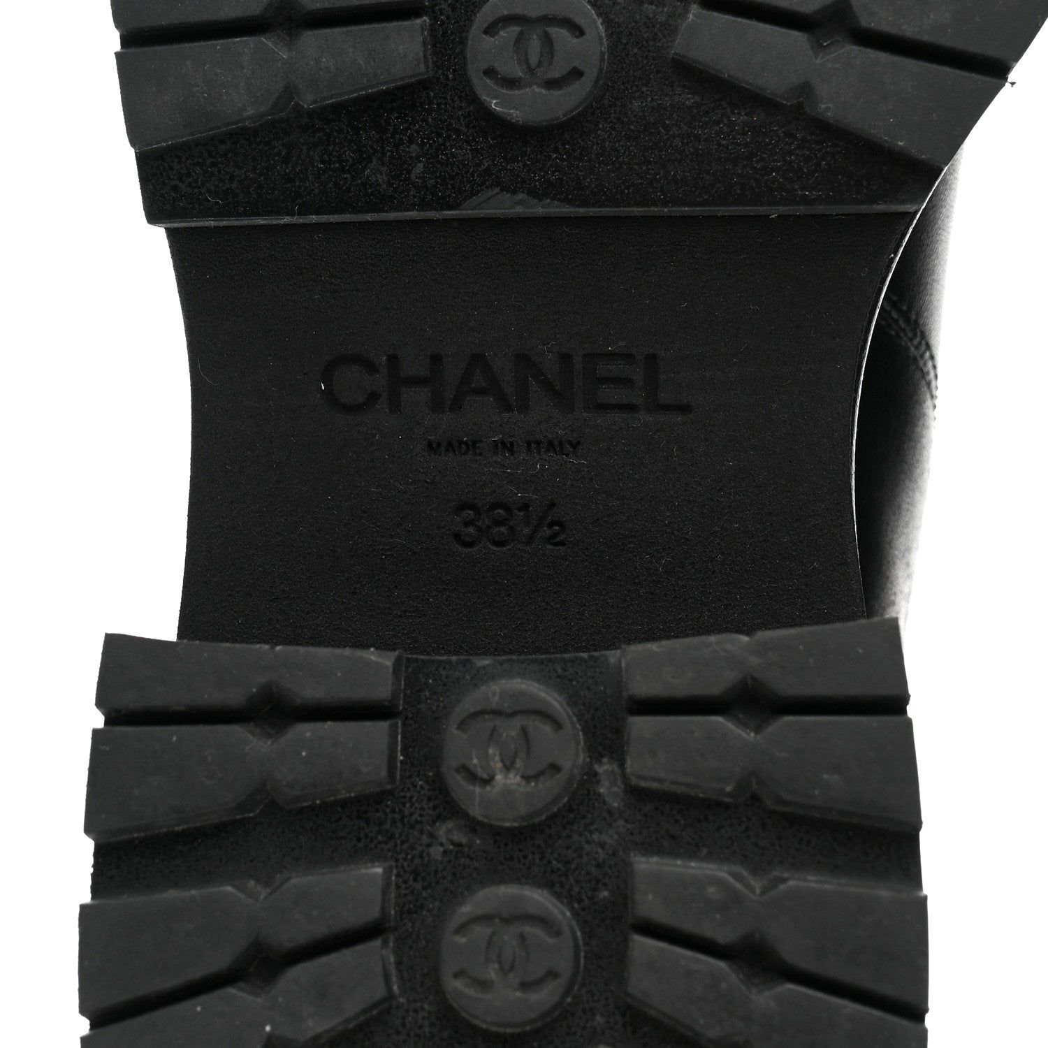 Chanel Calfskin Patent Cap Toe Ankle Boots 38.5 Black 7 of 9