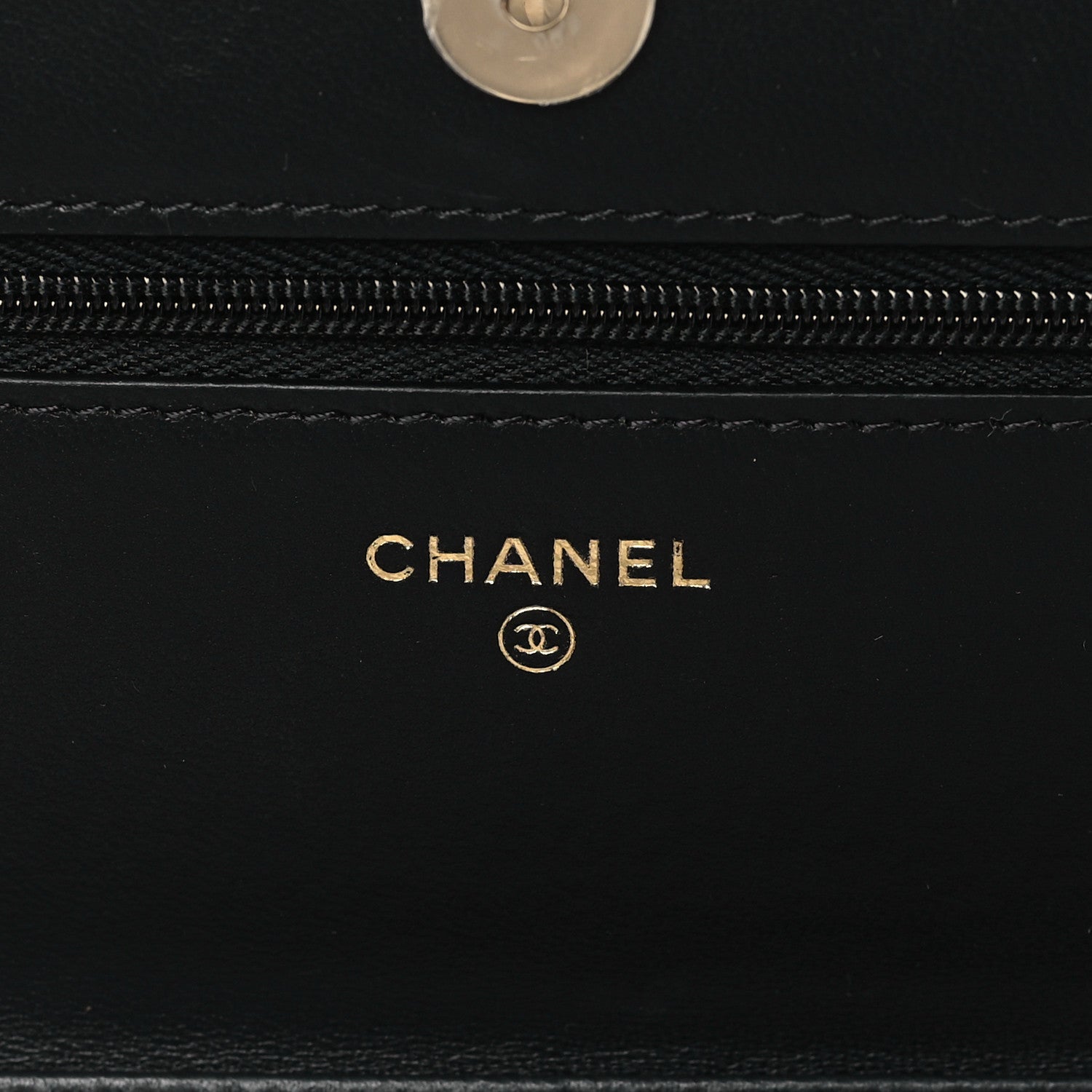 Chanel Lambskin Quilted Wallet On Chain WOC White Black 6 of 10