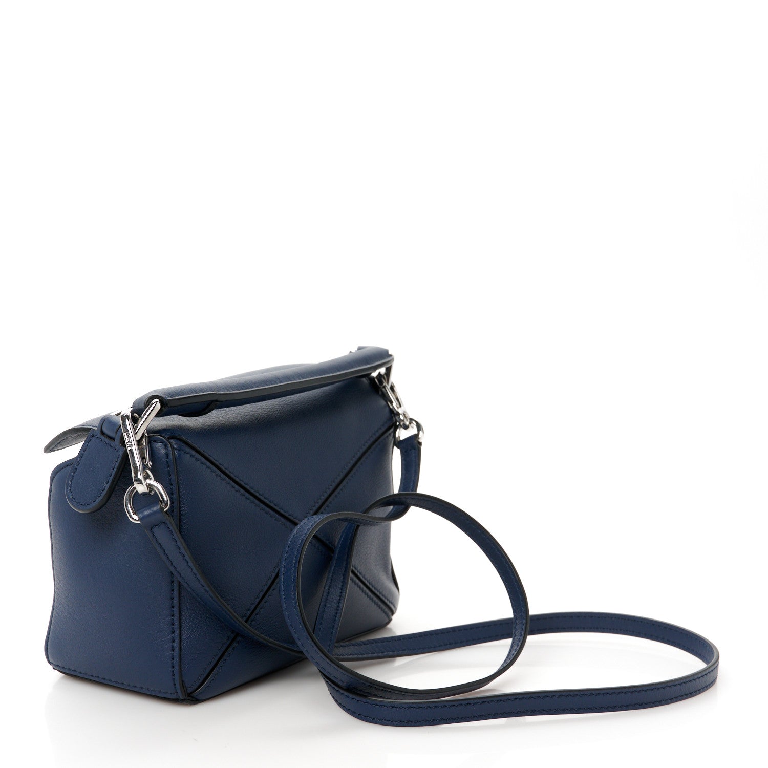 Loewe Calfskin Mini Puzzle Bag Blue 3 of 11