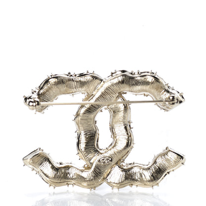 Chanel Crystal CC Camellia Express Brooch Gold 3 of 5