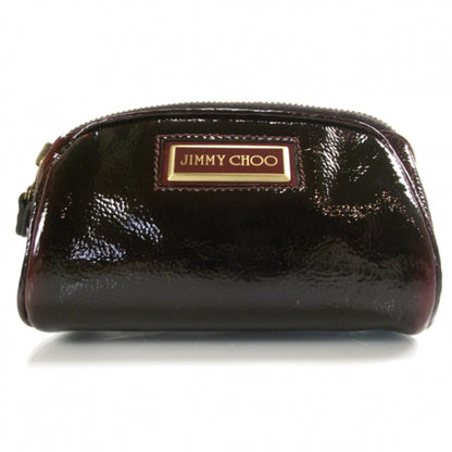 Jimmy Choo Patent Cosmetic Pouch Plum 1 of 8