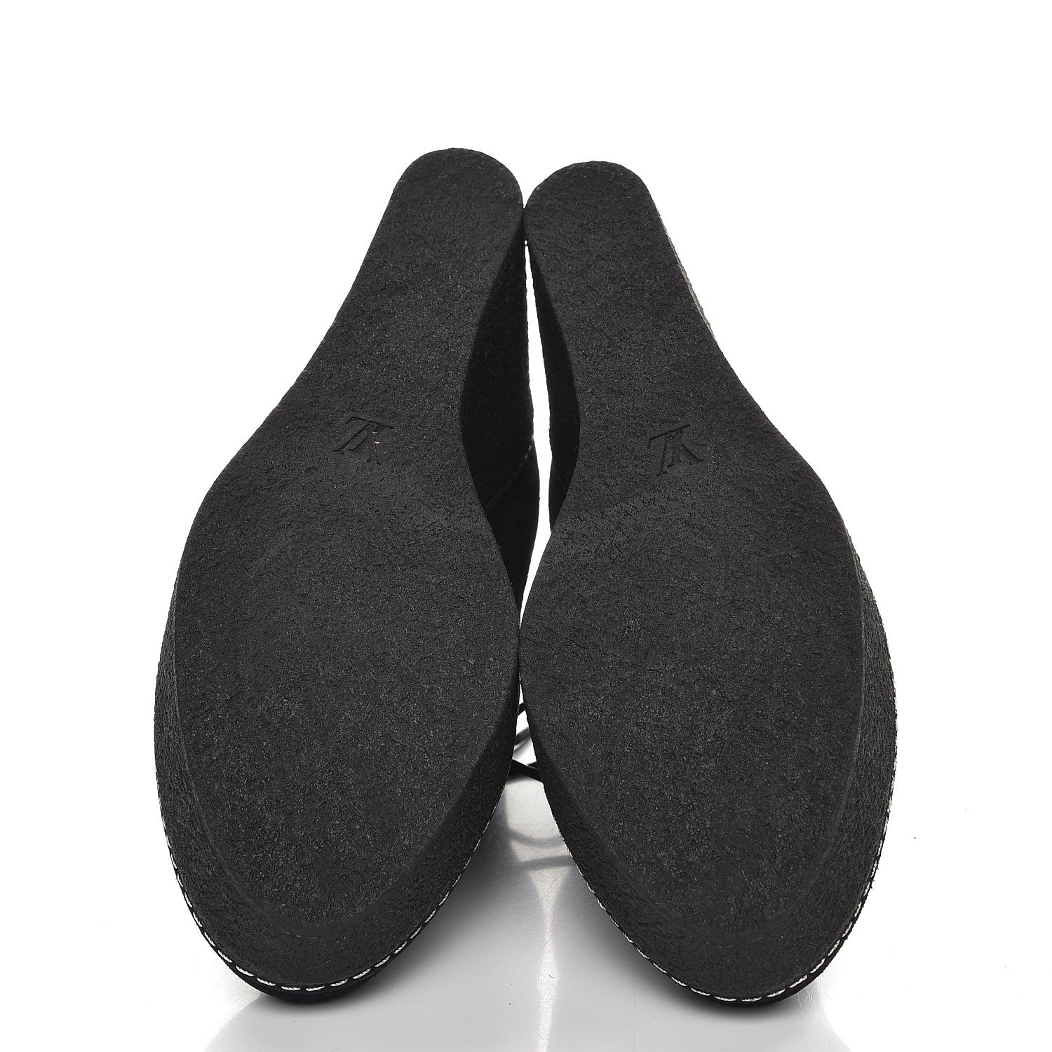 Louis Vuitton Suede Embossed Monogram Frosty Wedge Low Boots 39 Black 5 of 11