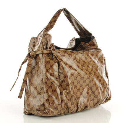 Gucci Crystal Monogram Medium Hysteria Tote Brown 3 of 7