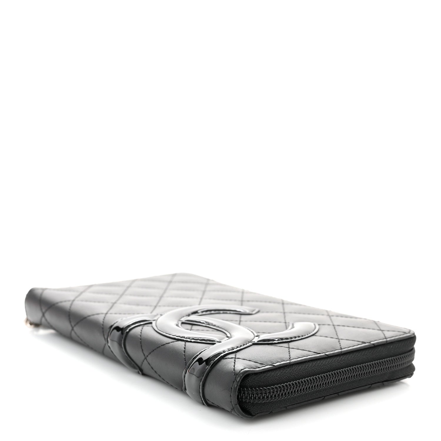 Chanel Calfskin Cambon Zip Around Organizer Wallet Black 4 of 8