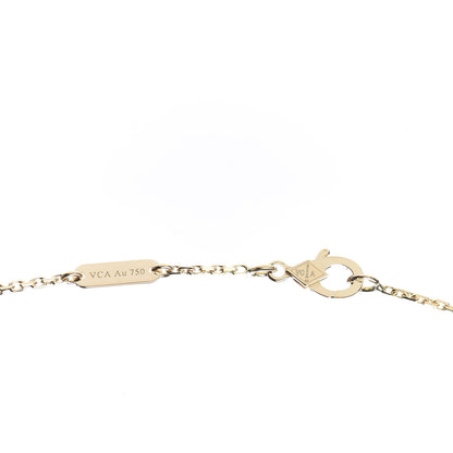 Van Cleef & Arpels 18K Yellow Gold Mother of Pearl Vintage Alhambra Pendant Necklace 5 of 7