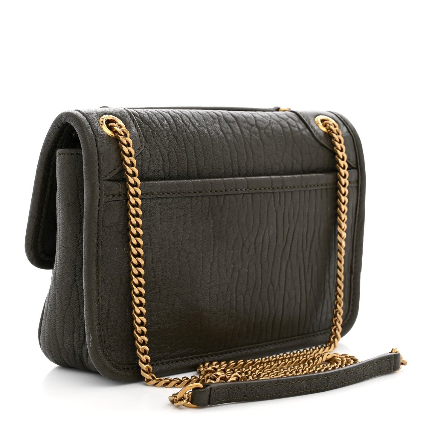 Grained Lambskin Monogram Mini Niki Chain Satchel Light Musk