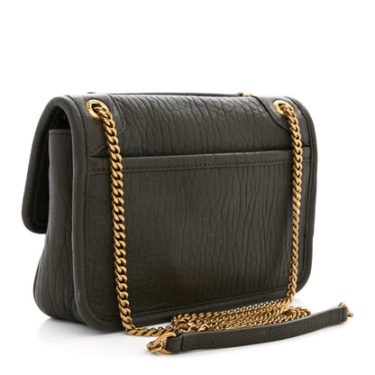 Saint Laurent Grained Lambskin Monogram Mini Niki Chain Satchel Light Musk 3 of 11