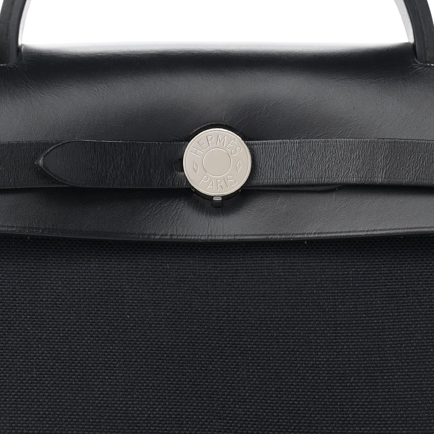 Hermes Military Toile Vache Hunter Herbag Zip PM 31 Black 9 of 11