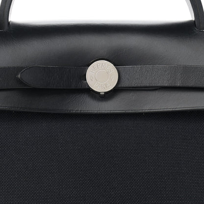 Hermes Military Toile Vache Hunter Herbag Zip PM 31 Black 9 of 11