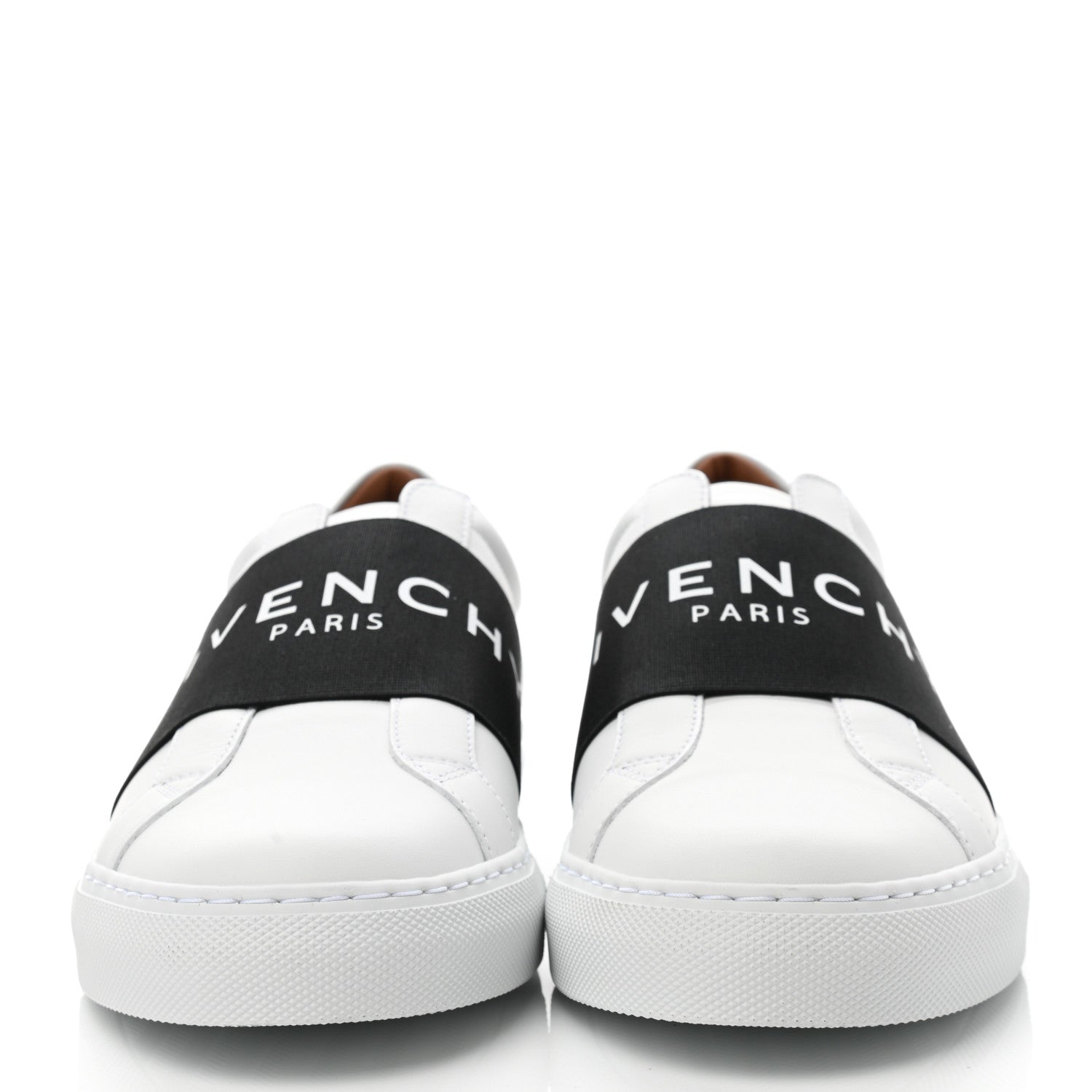Givenchy Calfskin Band Logo Womens Urban Street Sneakers 40 White Black 2 of 9