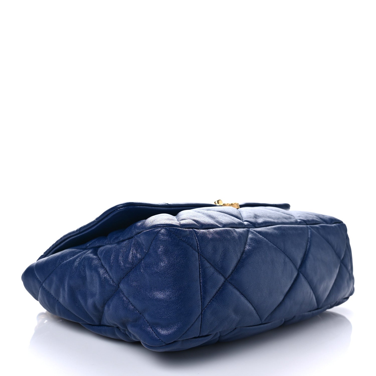 Chanel Goatskin Quilted Maxi Chanel 19 Flap Blue 4 of 10