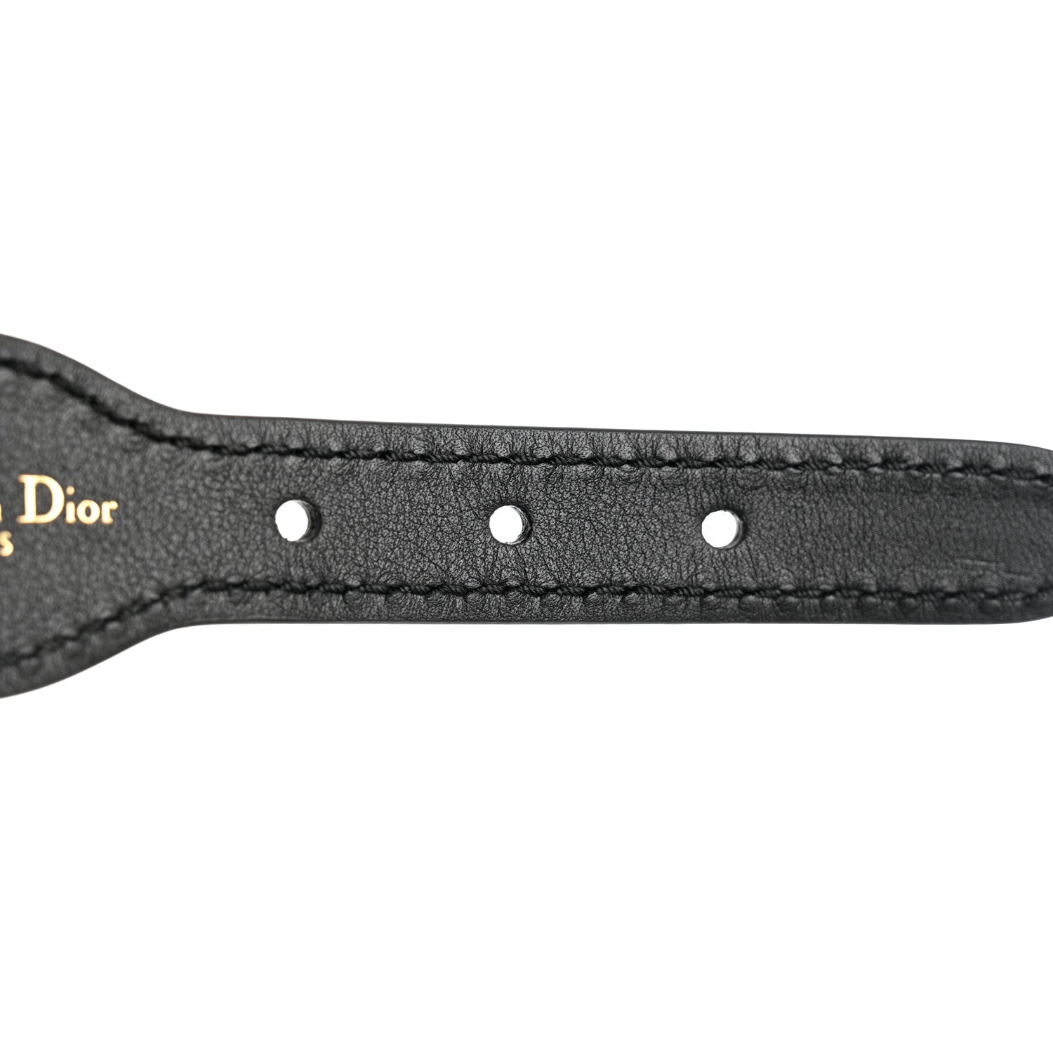 Christian Dior Canvas Embroidered Book Belt 80 32 Black Beige 5 of 7