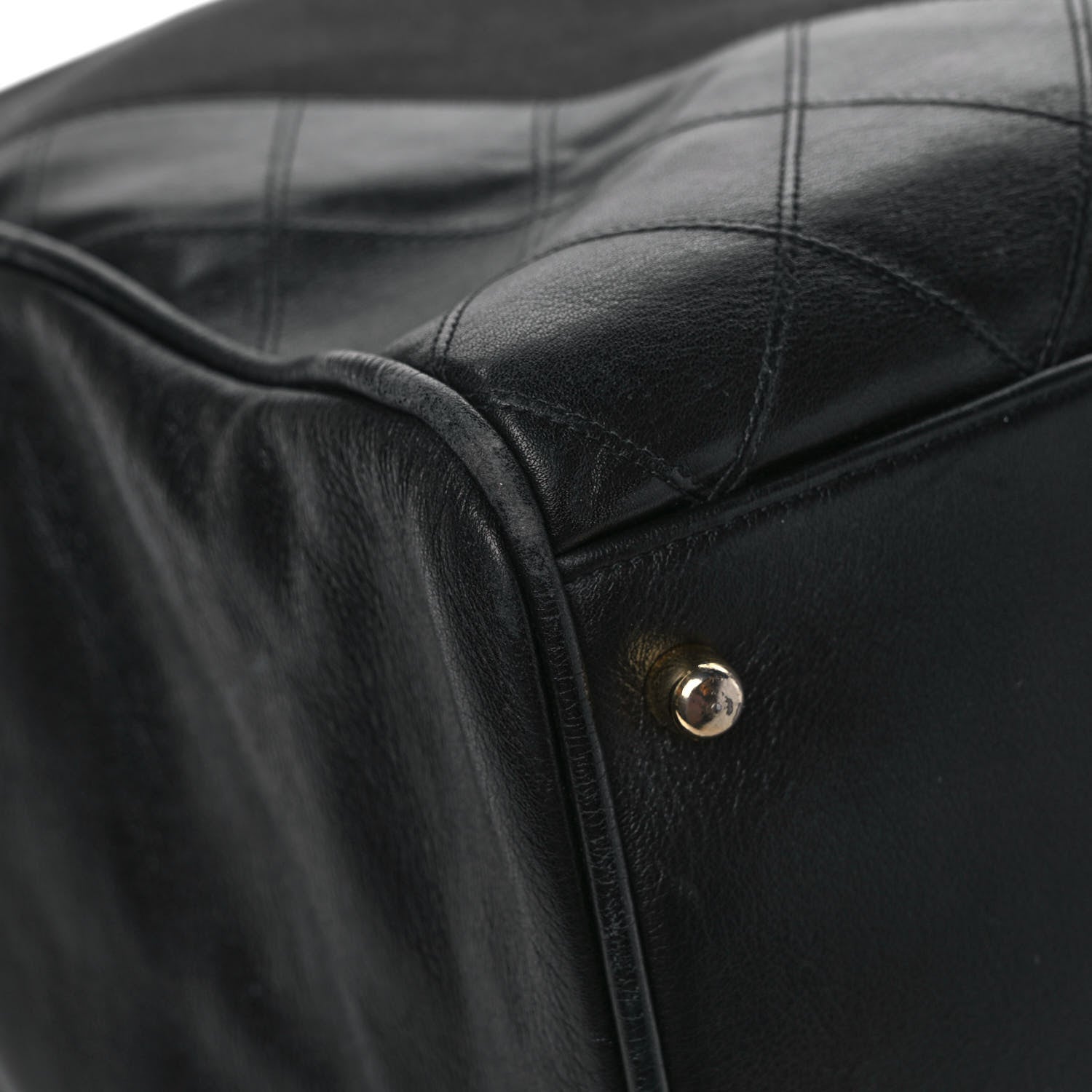 Chanel Canvas Calfskin XL Weekender Bag Black 10 of 13