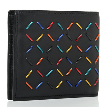 Bottega Veneta Nappa Embellished Bi-Fold Wallet Black Multicolor 2 of 4