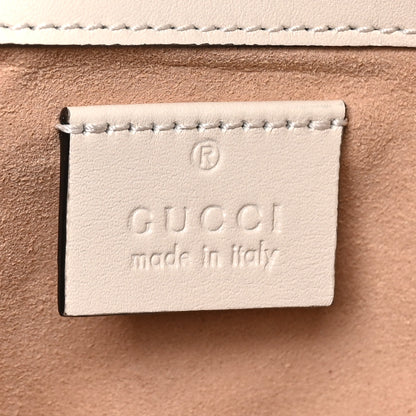 Gucci Calfskin Matelasse Super Mini GG Marmont Shoulder Bag White 6 of 11