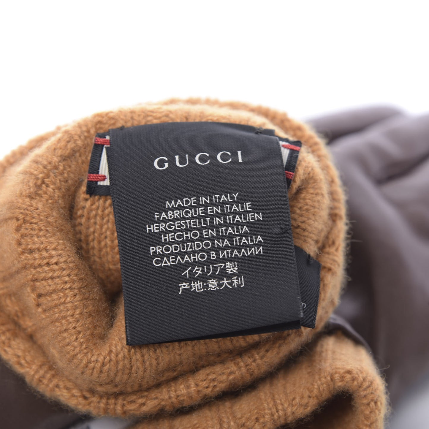 Nappa Cashmere Neo Tiger Gloves 9 Brown