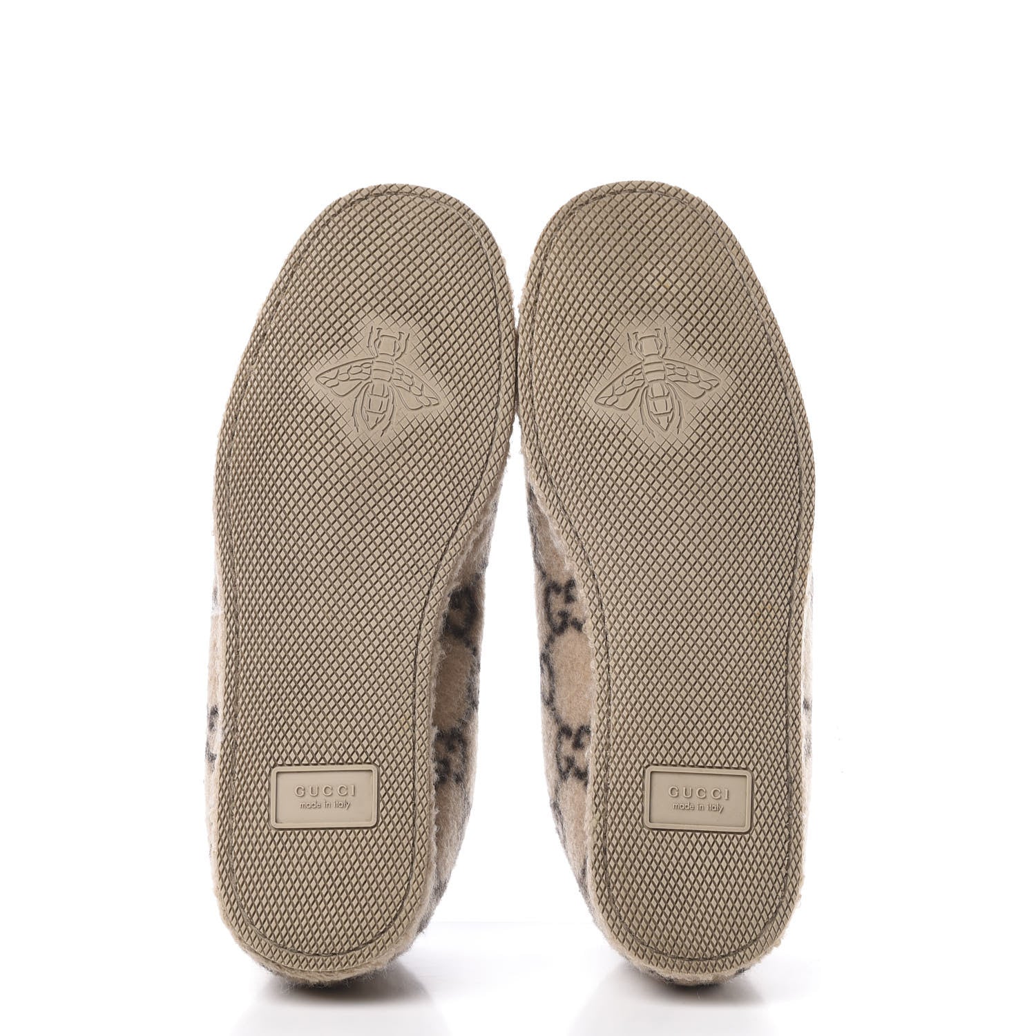 Gucci Covered Wool GG Monogram Mens Fria Horsebit Loafers 6 Beige Ebony Black Butterscotch 6 of 11