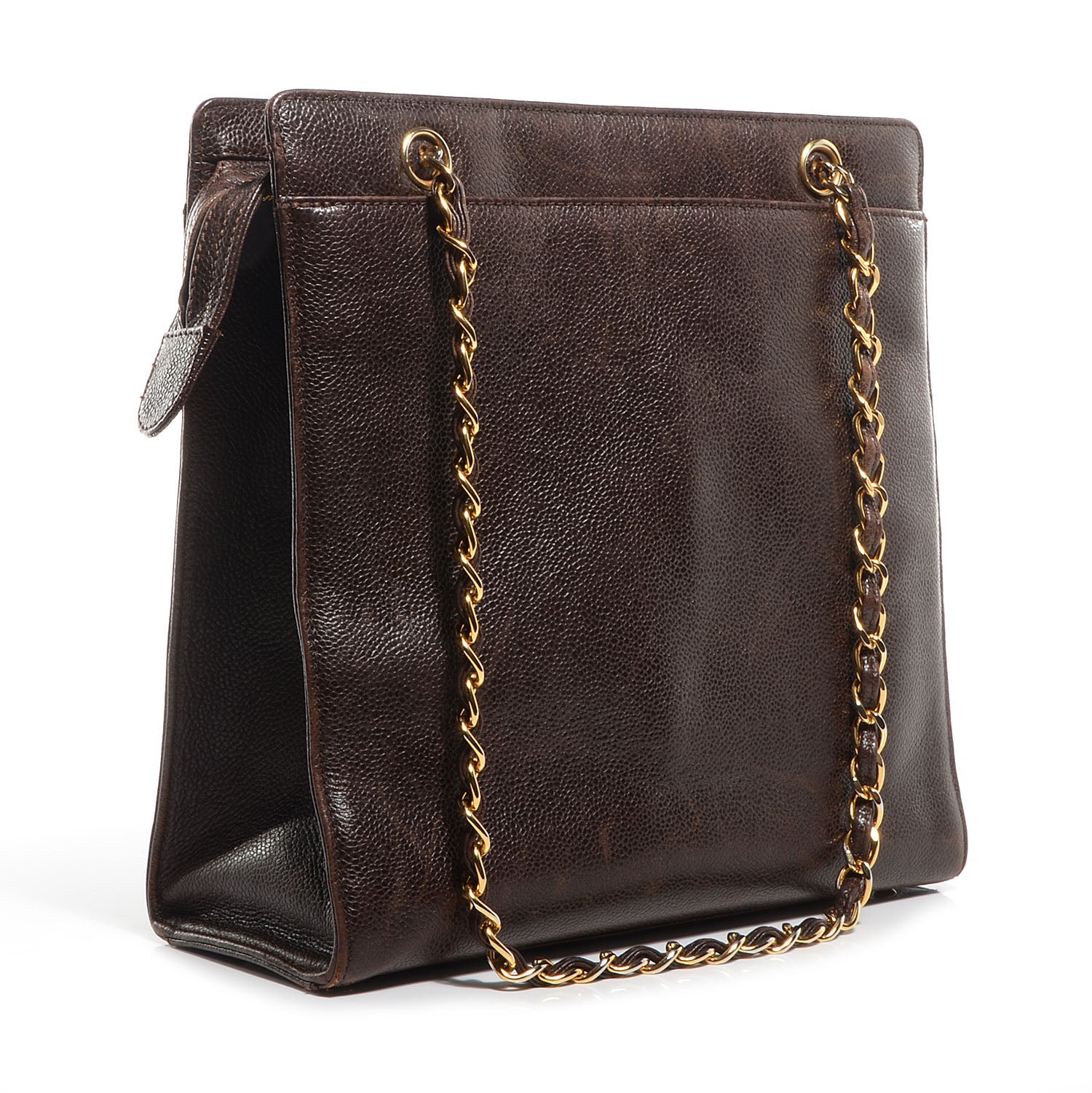 Chanel Caviar Shoulder Bag Dark Brown 3 of 7