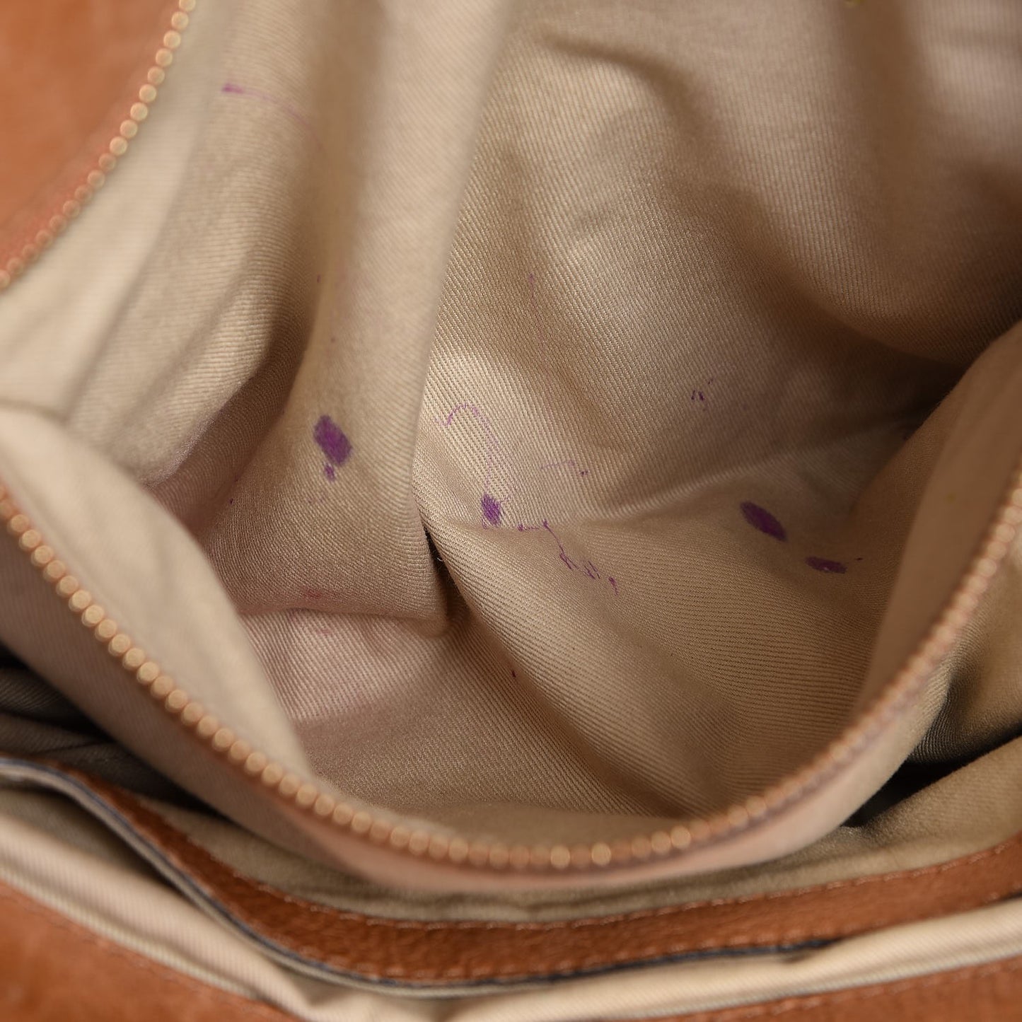 Lambskin Large Heloise Satchel Gazelle