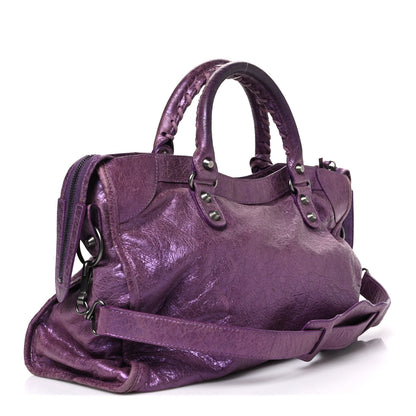 Balenciaga Agneau Classic Hardware City Metallic Purple 4 of 12