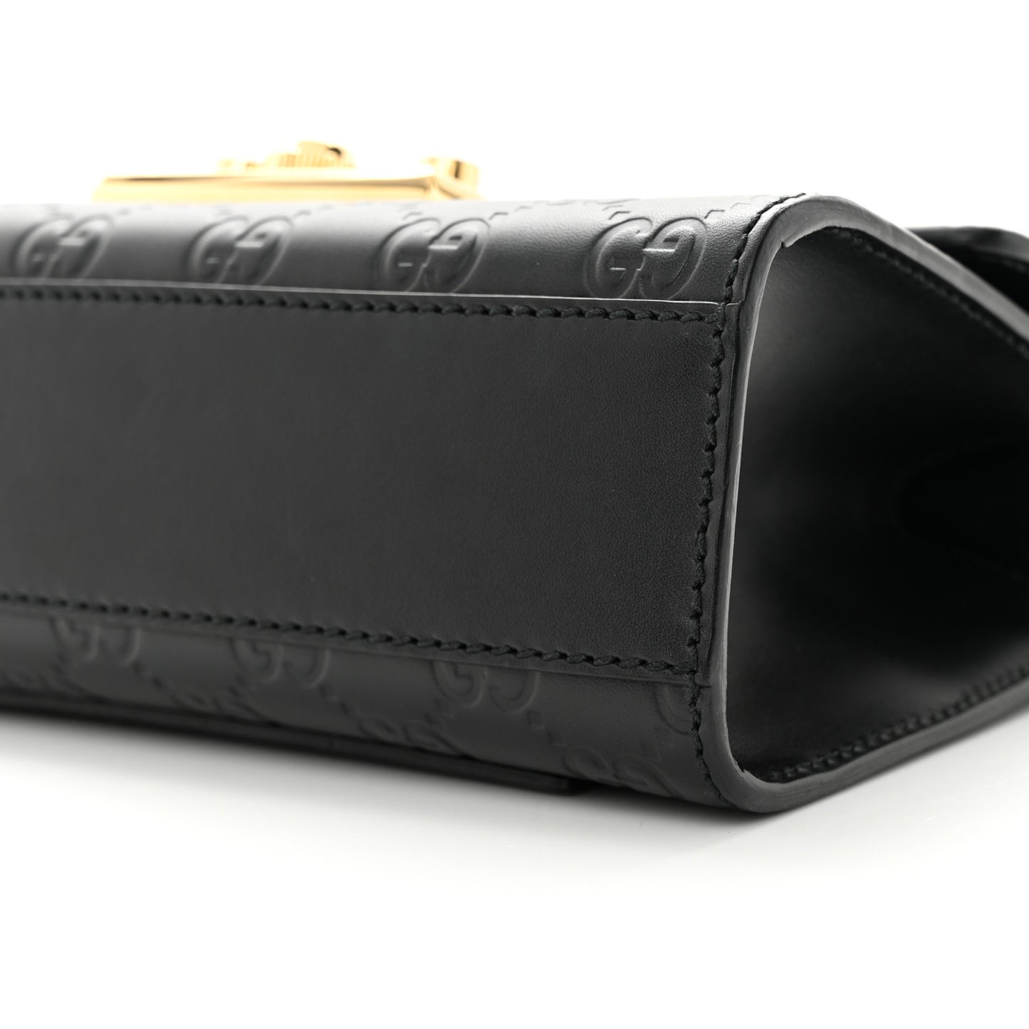 Guccissima Small Padlock Shoulder Bag Black
