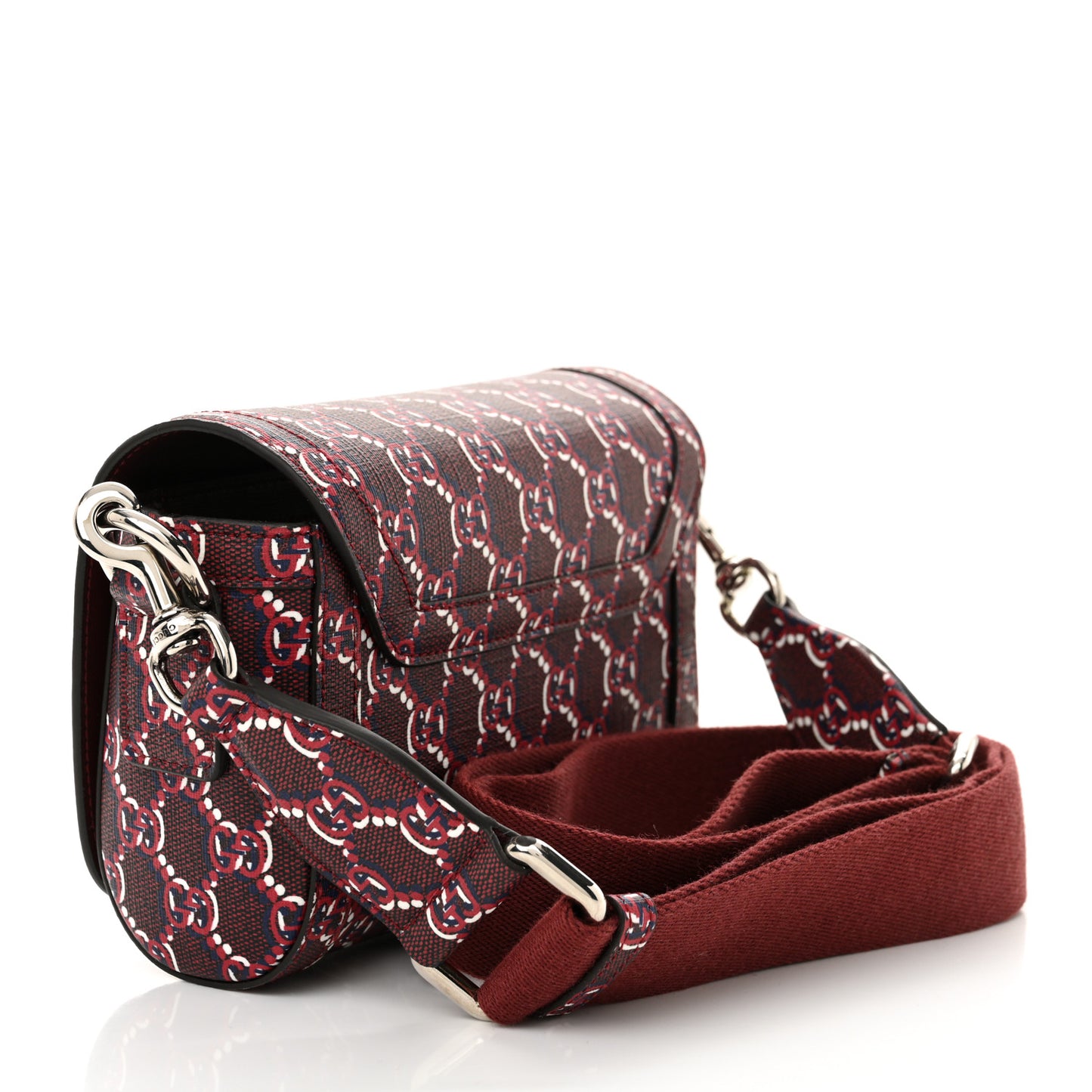 GG Shadow Monogram Super Mini Shoulder Bag Rosso Ancora Red
