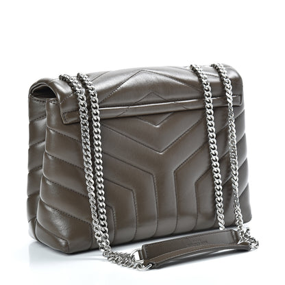 Saint Laurent Calfskin Y Quilted Monogram Small Loulou Chain Satchel Faggio 3 of 13