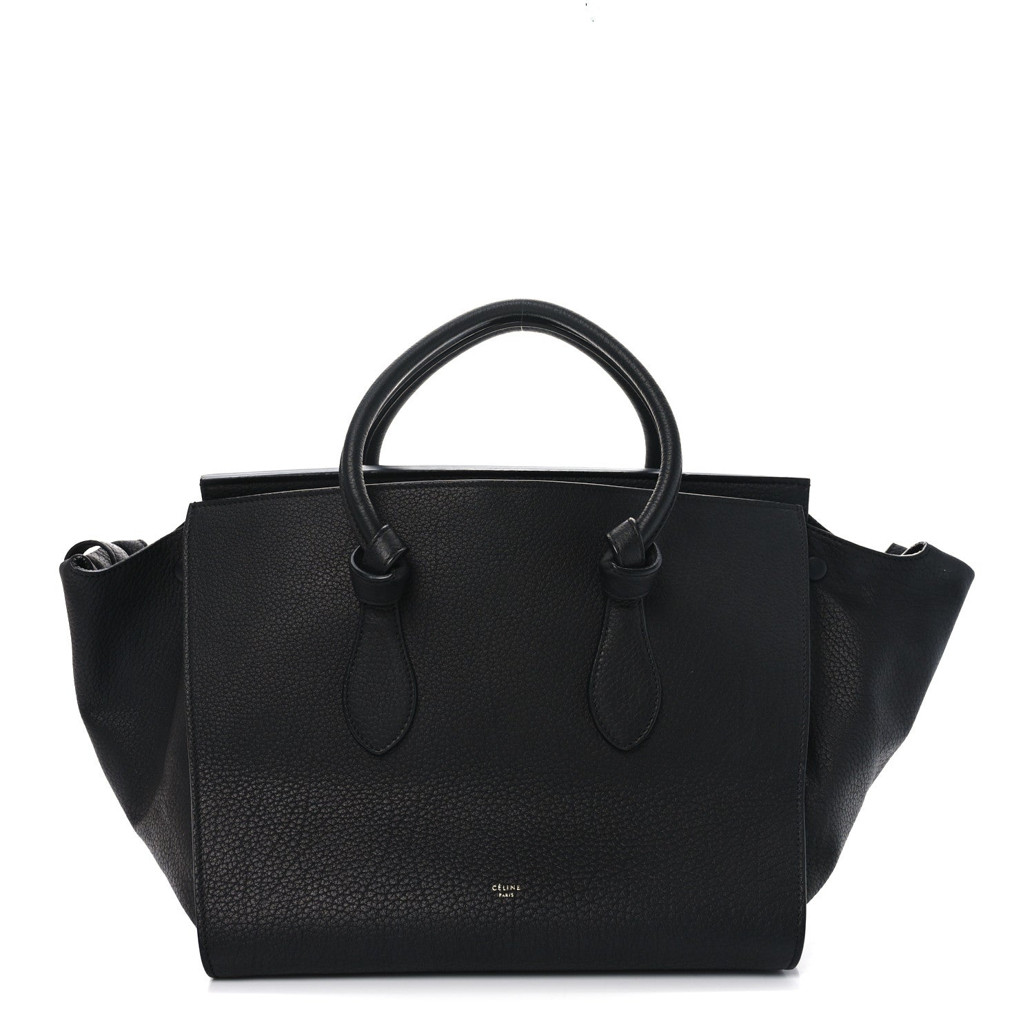 Celine Crisped Calfskin Medium Tie Knot Tote Black 1 of 9