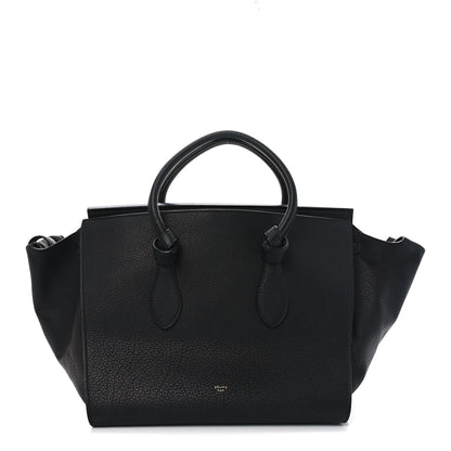Celine Crisped Calfskin Medium Tie Knot Tote Black 1 of 9