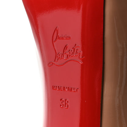 Christian Louboutin Patent New Very Prive 120 Pumps 38 Nude 7 of 7