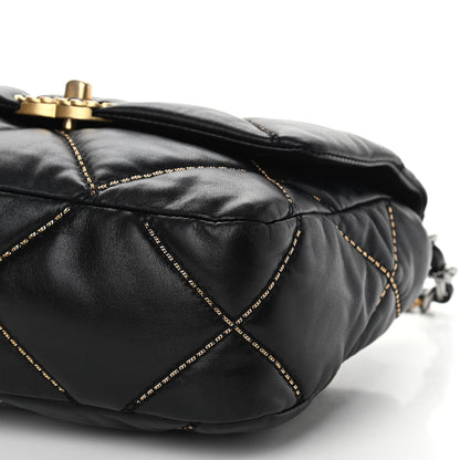 Chanel Lambskin Chain Quilted Medium Chanel 19 Flap Black 10 of 10