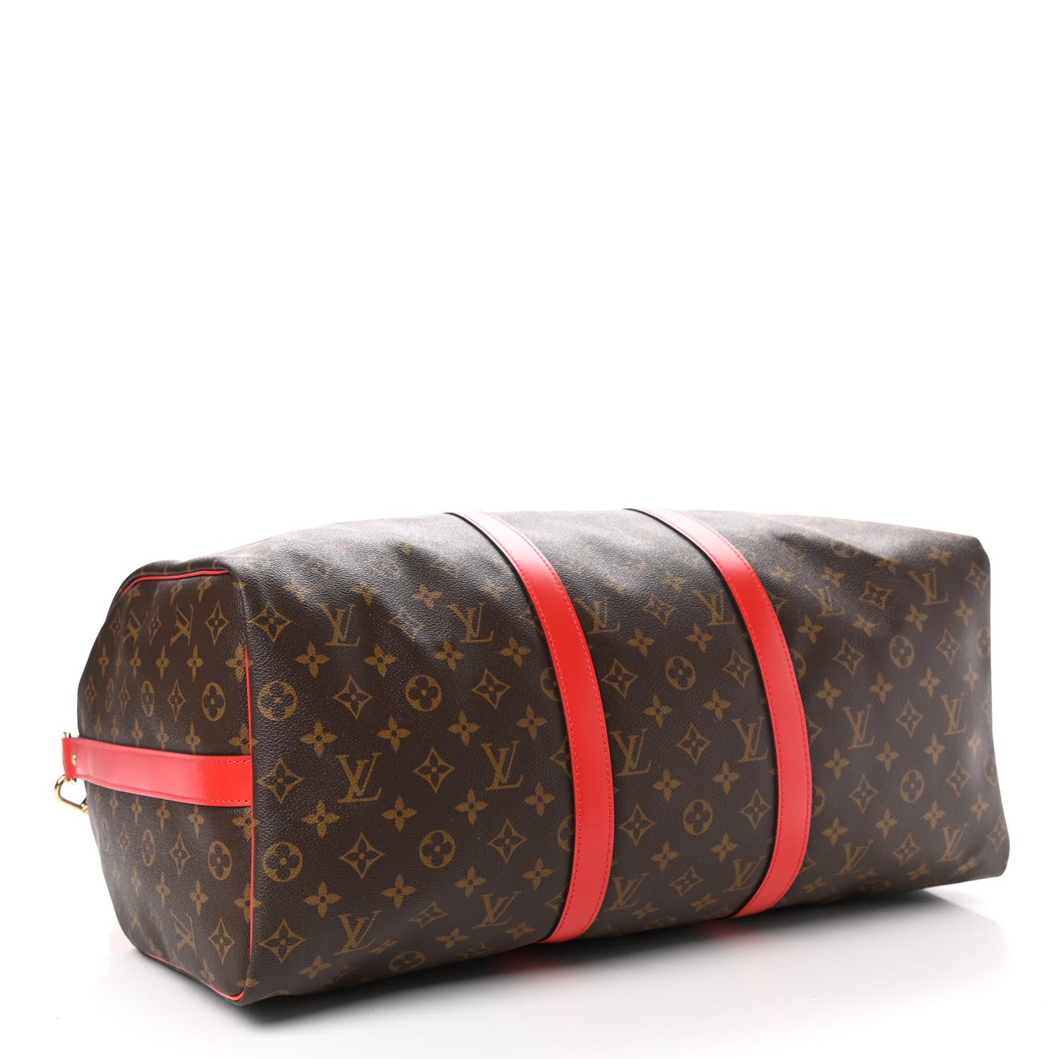 Louis Vuitton Calfskin Monogram Keepall Bandouliere 50 Coquelicot 4 of 8